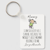 Personalisiert I Liebe Mummy von Tochter, Schlüsselanhänger (Vorderseite)