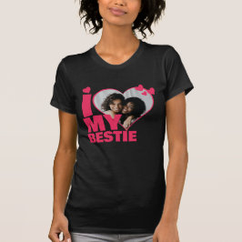 Personalisiert I Liebe My Bestie Heart Foto T-Shirt