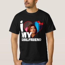 Personalisiert I Liebe My - Foto Herz T-Shirt