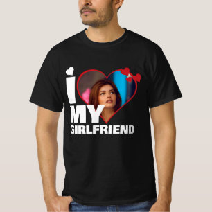 Personalisiert I Liebe My - Foto Herz T-Shirt