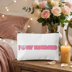 Personalisiert I Liebe My Husband - Add Husband Fo Zubehörtasche
