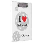 Personalisiert "I Liebe Pickleball" Klemmbrett (Rechts)
