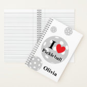 Personalisiert "I Liebe Pickleball" Notizblock (Innen)