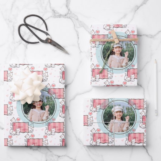 Personalisiert I Liebe Sie Geburtstag Geschenkpapier Set (Vorderseite)