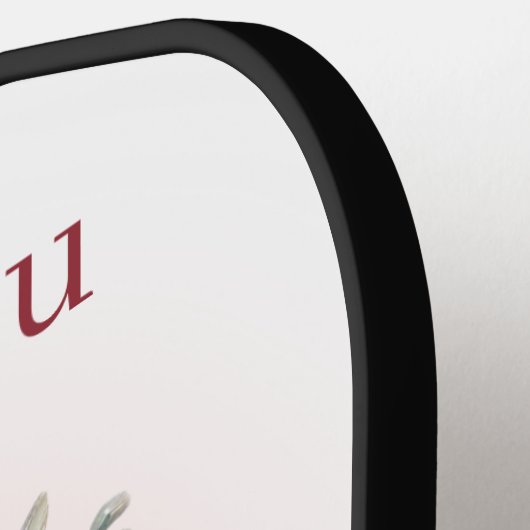 Personalisiert I Liebe Sie Mama mit elegantem rosa Pickleball Schläger (Linke Seite)