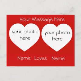 Personalisiert I Liebe Sie mit Fotos Postkarte