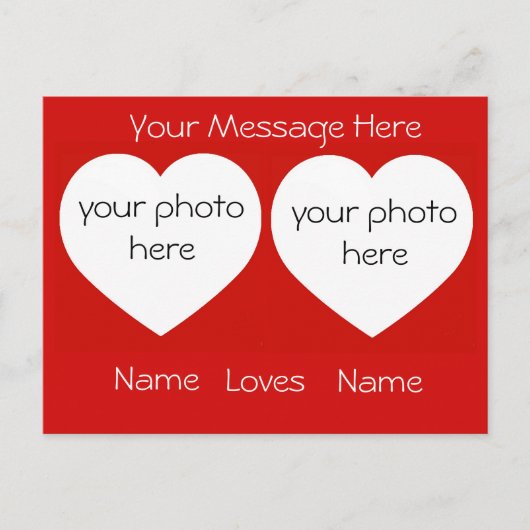 Personalisiert I Liebe Sie mit Fotos Postkarte (Vorderseite)