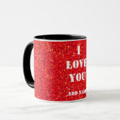 Personalisiert I Liebe Sie Tasse (Vorderseite Links)