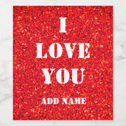 Personalisiert I Liebe Sie Valentinin Flaschenetik Weinetikett (Einzelnes Label)