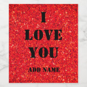 Personalisiert I Liebe Sie Valentinin Flaschenetik Weinetikett (Einzelnes Label)