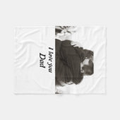 Personalisiert I Liebe Sie Vater Foto Fleecedecke (Vorderseite (Horizontal))