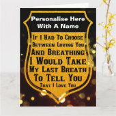 Personalisiert I Liebe You Card Karte (Gelbe Blume)