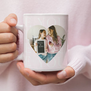 Personalisiert I Liebe You Mama Foto Herz Kaffeetasse