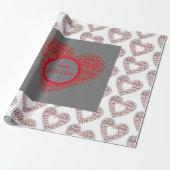 Personalisiert I Liebe You Red Heart Geschenkpapier (Ungerollt)
