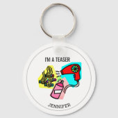 Personalisiert I Tease Friseur Schlüsselanhänger (Vorderseite)