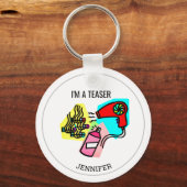 Personalisiert I Tease Friseur Schlüsselanhänger (Vorderseite)