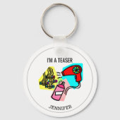 Personalisiert I Tease Friseur Schlüsselanhänger (Rückseite)