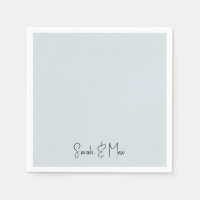 Personalisiert Ice Blue Wedding Napkins