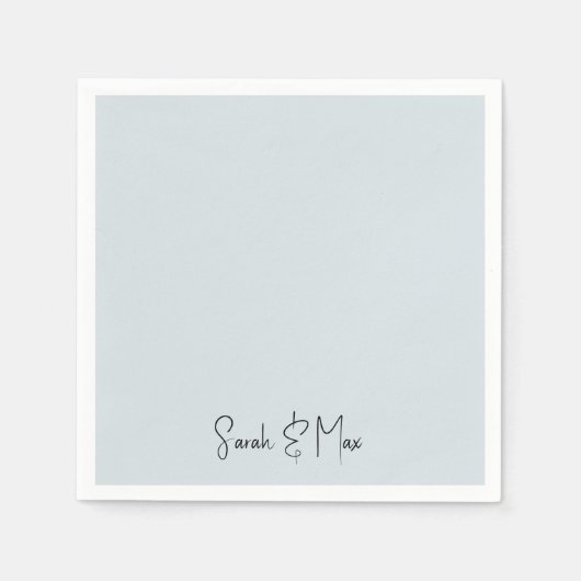 Personalisiert Ice Blue Wedding Napkins Serviette (Vorderseite)