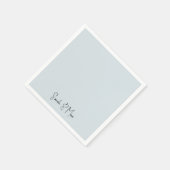 Personalisiert Ice Blue Wedding Napkins Serviette (Ecke)