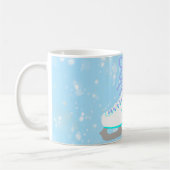 Personalisiert Ice Skate Blue Abbildung Skaten Gir Kaffeetasse (Links)