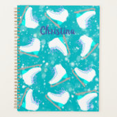 Personalisiert Ice Skaten Aquamarin Lektion/Praxis Planer (Vorderseite)