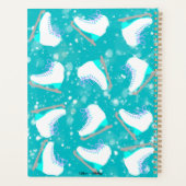 Personalisiert Ice Skaten Aquamarin Lektion/Praxis Planer (Rückseite)