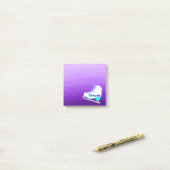 Personalisiert Ice Skaten Design Lila Ombre Post-it Klebezettel (Auf Schreibtisch)