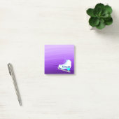Personalisiert Ice Skaten Design Lila Ombre Post-it Klebezettel (Büro)