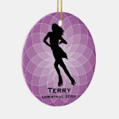 Personalisiert Ice Skaten Ornament (Rechts)