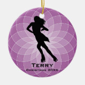 Personalisiert Ice Skaten Ornament (Vorne)