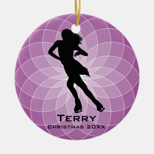 Personalisiert Ice Skaten Ornament (Vorne)