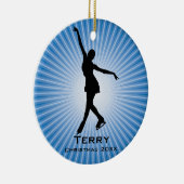 Personalisiert Ice Skaten Ornament (Rechts)