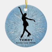 Personalisiert Ice Skaten Ornament (Vorne)