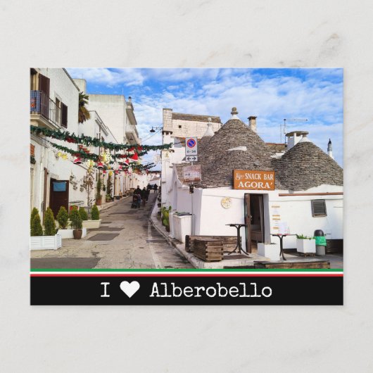 Personalisiert, ich finde in Alberobello, Apulien Postkarte (Vorderseite)