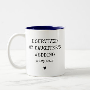 Personalisiert: Ich habe die Hochzeit meiner Tocht Zweifarbige Tasse