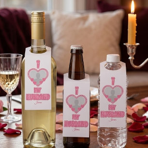 Personalisiert Ich Liebe Meinen Mann – Foto & Name Flaschenanhänger