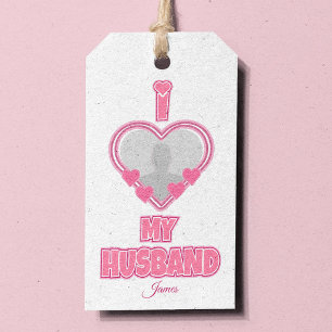 Personalisiert Ich Liebe Meinen Mann – Foto & Name Geschenkanhänger