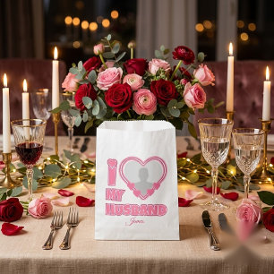 Personalisiert Ich liebe meinen Mann – Foto & Name Geschenktütchen