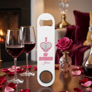 Personalisiert Ich Liebe Meinen Mann – Foto & Name Speed Flaschenöffner
