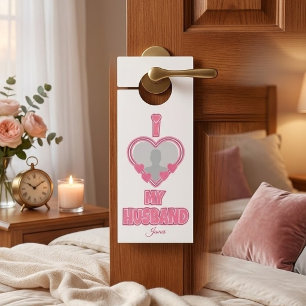 Personalisiert Ich Liebe Meinen Mann – Foto & Name Türanhänger