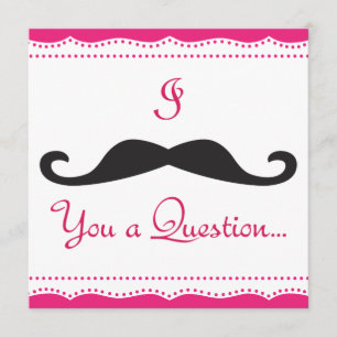 PERSONALISIERT, ich Mustache Ihnen ein Q! Hochzeit Einladung