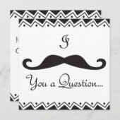 PERSONALISIERT, ich Mustache Ihnen ein Q! Hochzeit Einladung (Vorne/Hinten)