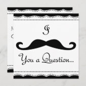 PERSONALISIERT, ich Mustache Ihnen ein Q! Hochzeit Einladung (Vorne/Hinten)
