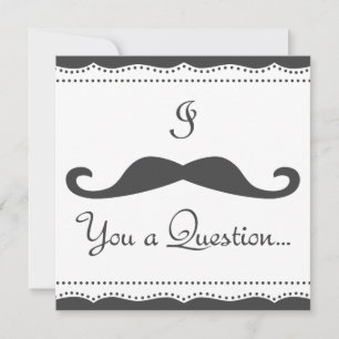 PERSONALISIERT, ich Mustache Ihnen ein Q! Hochzeit Einladung