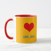 PERSONALISIERT "ICH SUPERDUPER LIEBE SIE! " TASSE (Links)