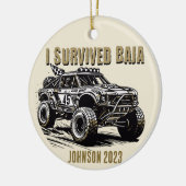 Personalisiert - Ich überlebte Baja Truck Weihnach Keramik Ornament (Links)