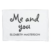 Personalisiert Ich und du, nur wir zwei Kissenbezug (Vorderseite-Links)