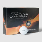 Personalisiert Icy Blue Monogram Titleist Pro VI Golfball (Äußeres Gebäude)