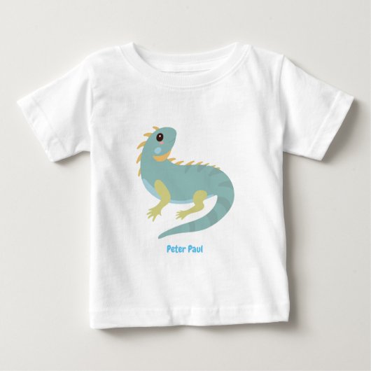 Personalisiert Iguana Lizard Baby T - Shirt (Vorderseite)